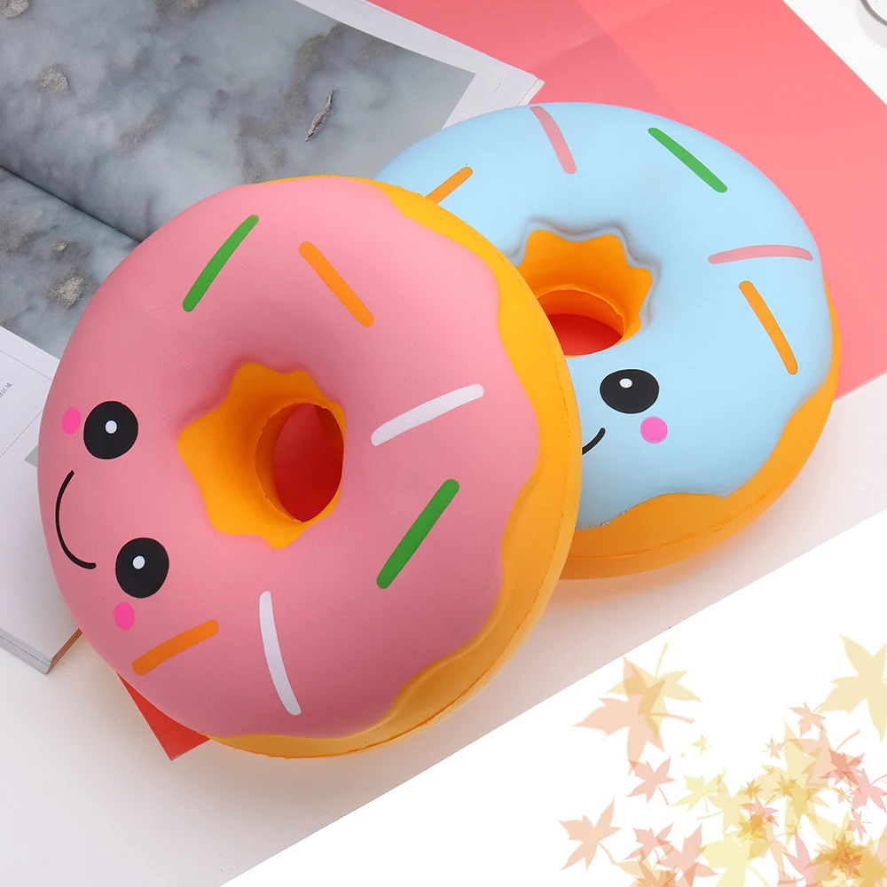 Big Squishy 25cm Jumbo Squishy Cute Kawaii Soft Large Donut Squeeze Squishi Slow Rising Toy for Children Relieves Stress Anxiety (1)