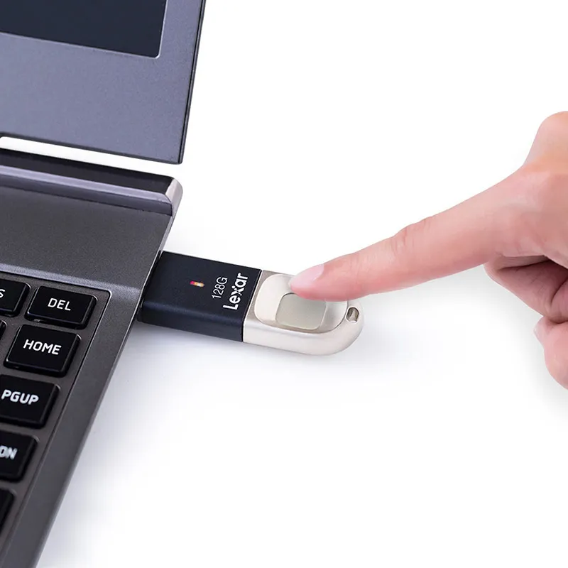 US $36.39 Lexar Professional Fingerprint USB Flash Drive 256GB 128GB 64GB 32GB Encrypted DJ Pen Drive F35 Original Memory Stick For Laptop