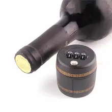 Противоугонная черная бутылка для вина, замок паролем, комбинация, пластиковая консервационная пробка для вина, устройство блокировки, вакуумная для мебели, стоп E8C0