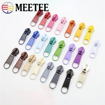 

Meetee 35pcs 5# Alloy Colorful Sliders for Nylon Zipper Sofa Cover Luggage Backpack Tent DIY Handmade Sewing Repair Accessory