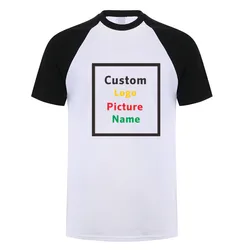 Personalized High-Quality Cotton T-Shirt with Custom Design Options - XXL (White black sleeve)