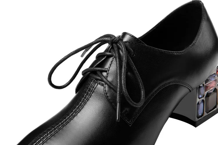 PQ815-3 первый слой кожаные туфли для женщин