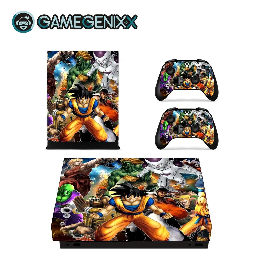 GAMEGENIXX кожаный виток винилопласта с наклейкой для Xbox One X консоли и 2 контроллеров-Dragon Ball Z