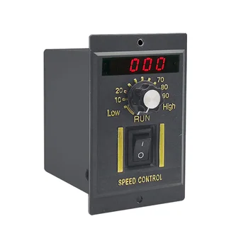 

400W AC 220V 50Hz Motor Speed Controller Digital Adjustable Stepless Plc Motor Speed Controller Dimmer 0-1450rpm Speed Regulator