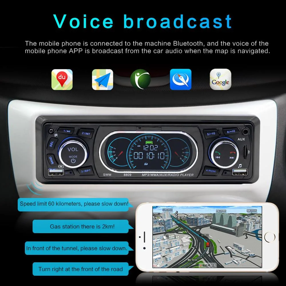 Handsfree Bluetooth Car Stereo Radio MP3 Player 1 Din Car Radio AUXTF2USB FM Auto Radio With Lcd Display Music Car stereo (20)