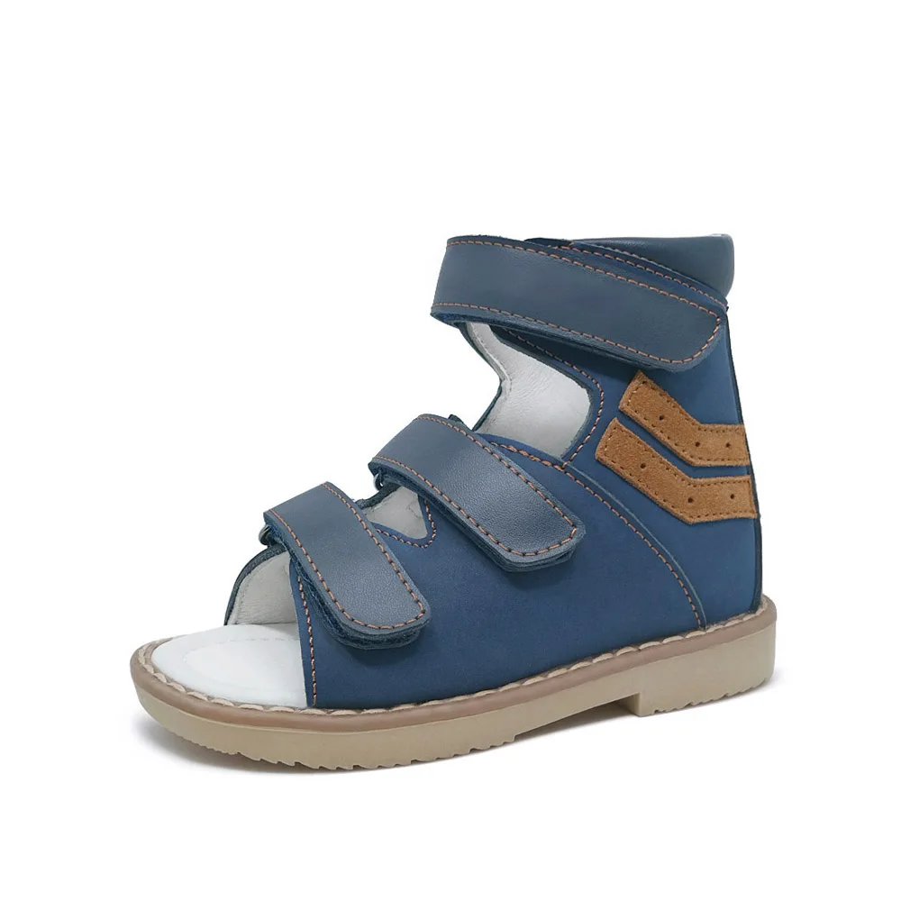 Chaussures de semelle de soutien d'arc d'enfants sandales orthopédiques de garçon chaussures en cuir de Nubuck de haut pour des enfants dans la vente de Promotion de dégagement