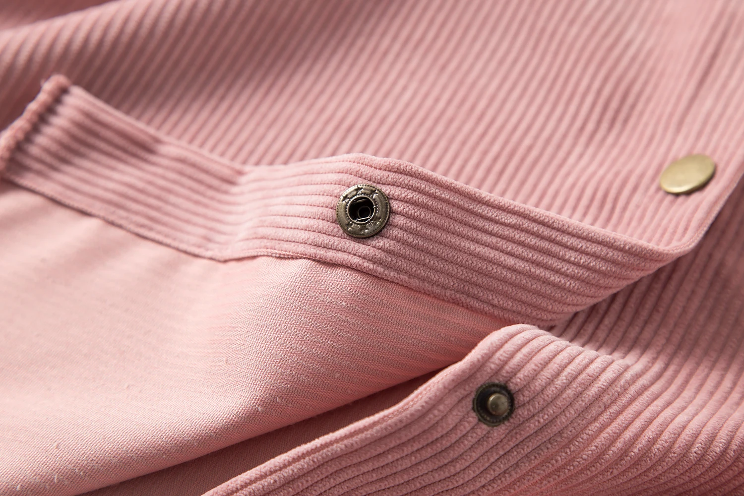 Милая розовая Вельветовая рубашка Женская Повседневная однотонная с длинным рукавом с отложным воротником с карманом для студентов Модный кардиган с принтом аниме топы