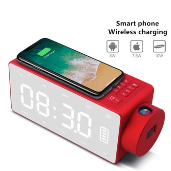 

Portable rectangle Wireless Bluetooth Speaker Dual speakers Stereo Subwoofer Support Mobile Phone Wireless Charging TF AUX Mic
