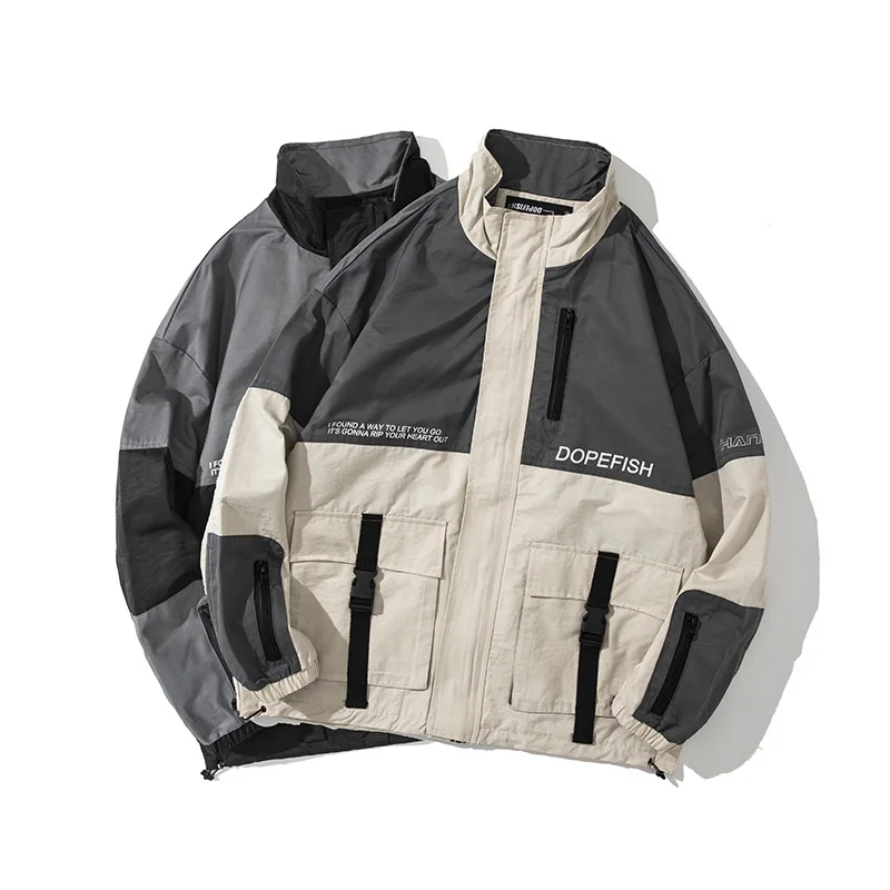 

City Where the Product 2020 Spring Clothing New Style Japanese-style Base Mixed Colors Jacket Stand Collar Multi-pockets Men'S W