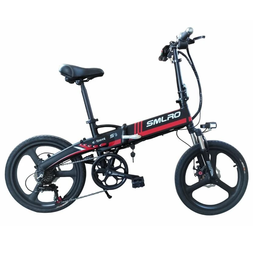 S9f Wholesale Electric Bike/electric Bicycle 20 Inch Folding 350w 48v 10ah Fat Tire Bicycle electric bike cheap bicycle star - Цвет: 48V10AH500WRed