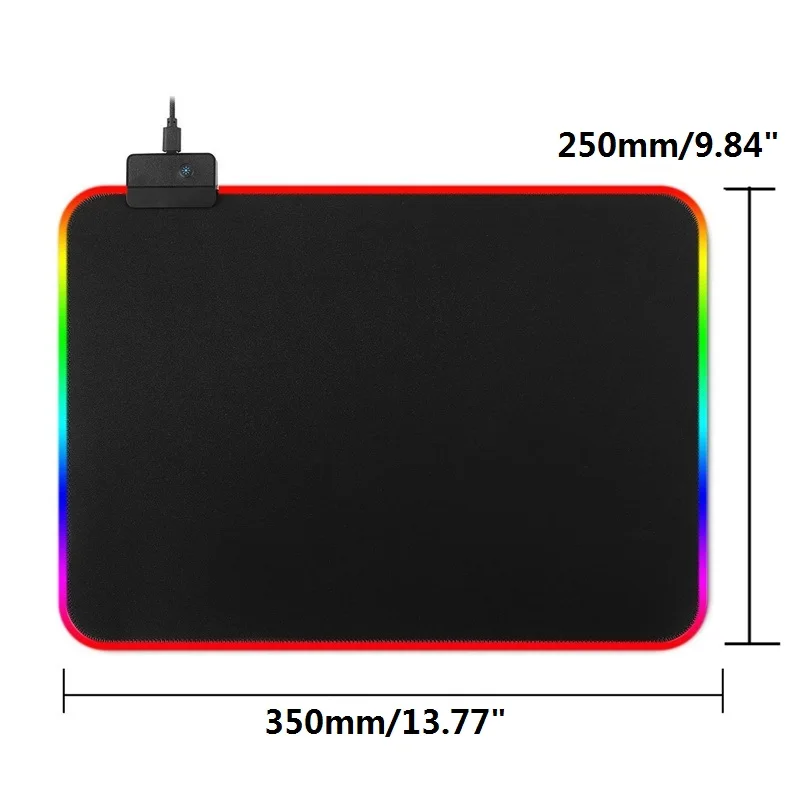 A 350x250x3mm Игровая мышка со светодиодной подсветкой RGB с 4 usb-портами концентратор, большие геймерские коврики для мыши, нескользящий Настольный коврик 800X300X3 мм для ПК ноутбука - Цвет: A 350x250x3mm