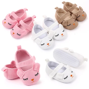 

Baby Girl Shoes Anti-Slip Casual Walking Sneakers Cartoon Print Princess Shoes Soft Soled Flat Shoes For 0-18M Baby Hot