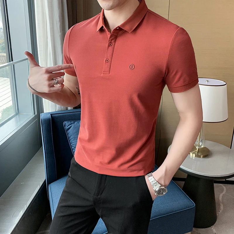 Short Sleeve Polo Shirts Men Clothing 