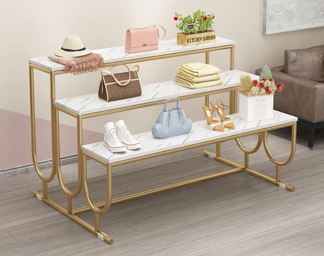 Shoe Rack Display Rack Shop Multi Layer Creative Shoe Store Display Rack  Clothing Store Wall Hanging Gold Bag Shelf - Storage Holders & Racks -  AliExpress