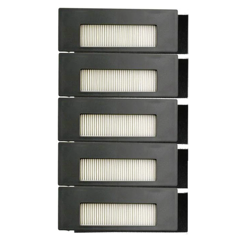 Najtaniej 10 sztuk partia (5x filtr hepa + 5x filtr gąbkowy) dla Ecovacs Deebot DE55 odkurzacz robot części zamienne akcesoria wymiana