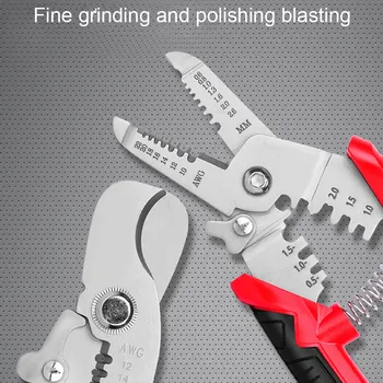 

6/7 Inch Pliers DIY Electrician Tools Multifunctional Wire Stripper Crimping Pliers B88