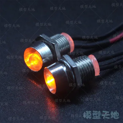 For 1/10 1/8 RC Car LED light Red White 3mm 5mm headlamps headlights 4LED light Futaba plug