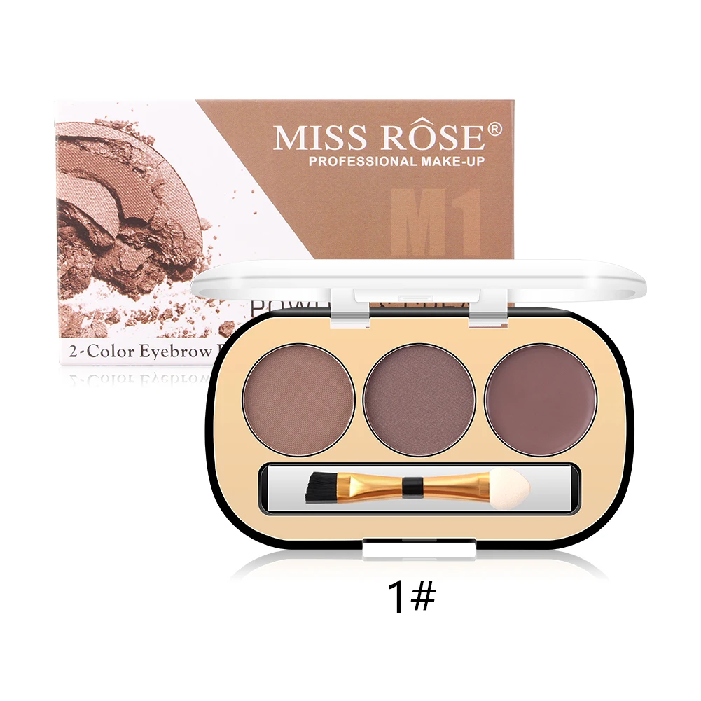 M1 MISS ROSE пудра для бровей Палитра матовые тени для век Палитра долговечная Водонепроницаемая Косметика для макияжа лица брови пигмент TSLM1 - Цвет: M1