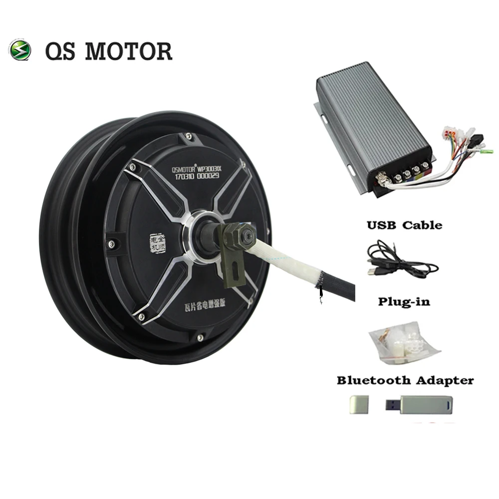 

Мотор QS 10 дюймов 3000 Вт 205 50H V3 бесщеточный двигатель для электрического скутера постоянного тока с контроллером SVMC72150
