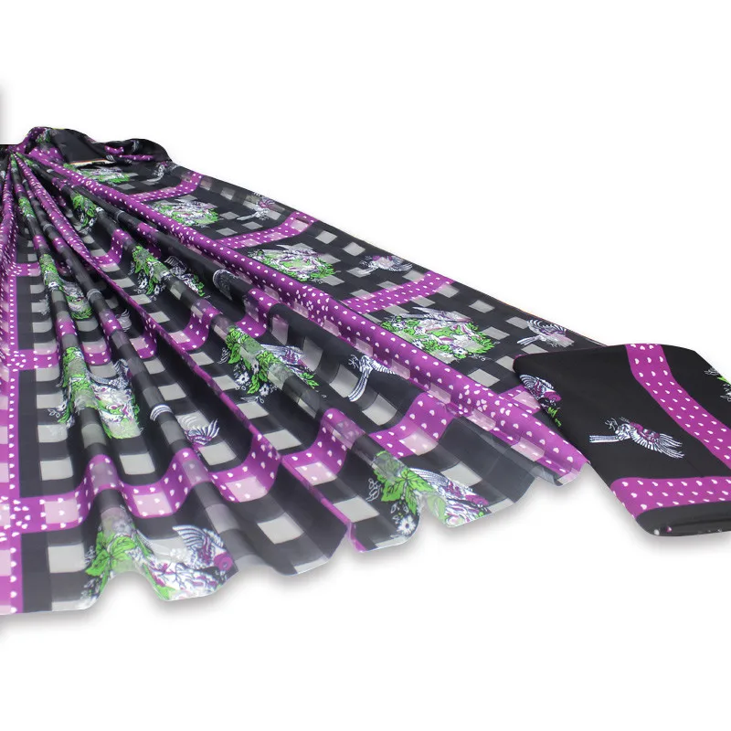 Атласная шелковая ткань, 4+ 2 ярдов/партия, цветная, быстрая, Nigrian, дизайн, Африканский воск, узор, атласная шелковая ткань для одежды YBG1106