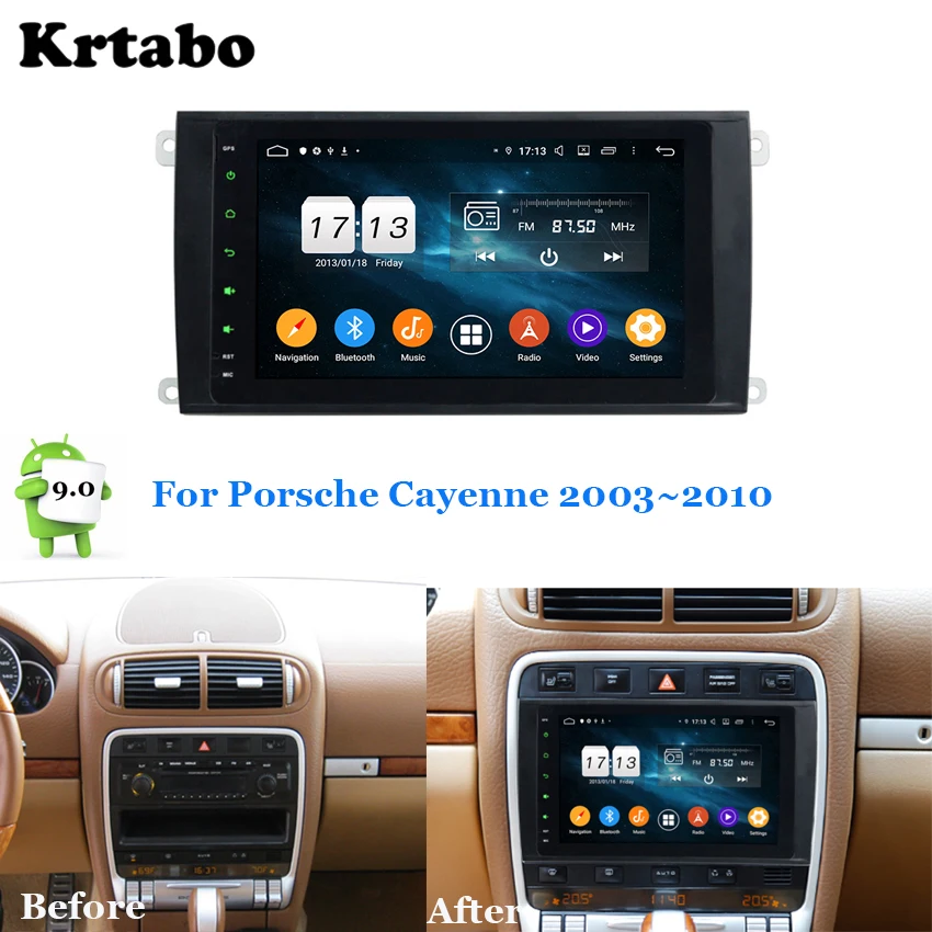 Автомобильный Радио Android мультимедийный плеер для Porsche Cayenne 2003-2010 автомобильный сенсорный экран gps навигация поддержка Carplay Bluetooth