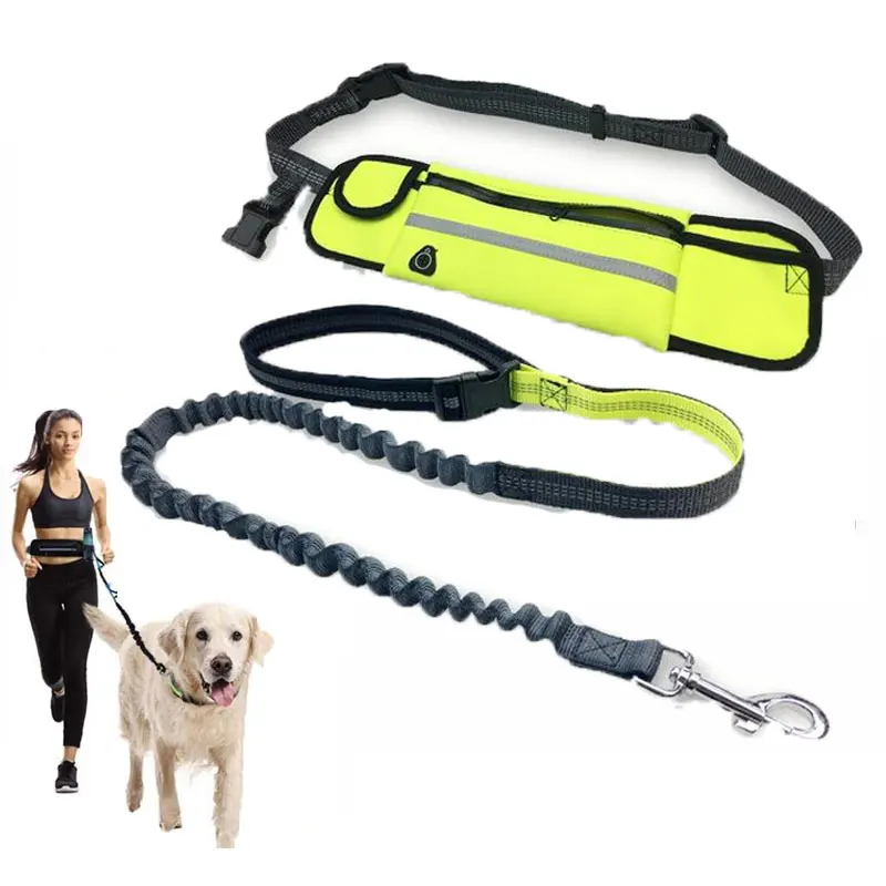 Correa de nailon para perro para correr, productos para mascotas, arnés para perros, correa de tracción ajustable para la cintura