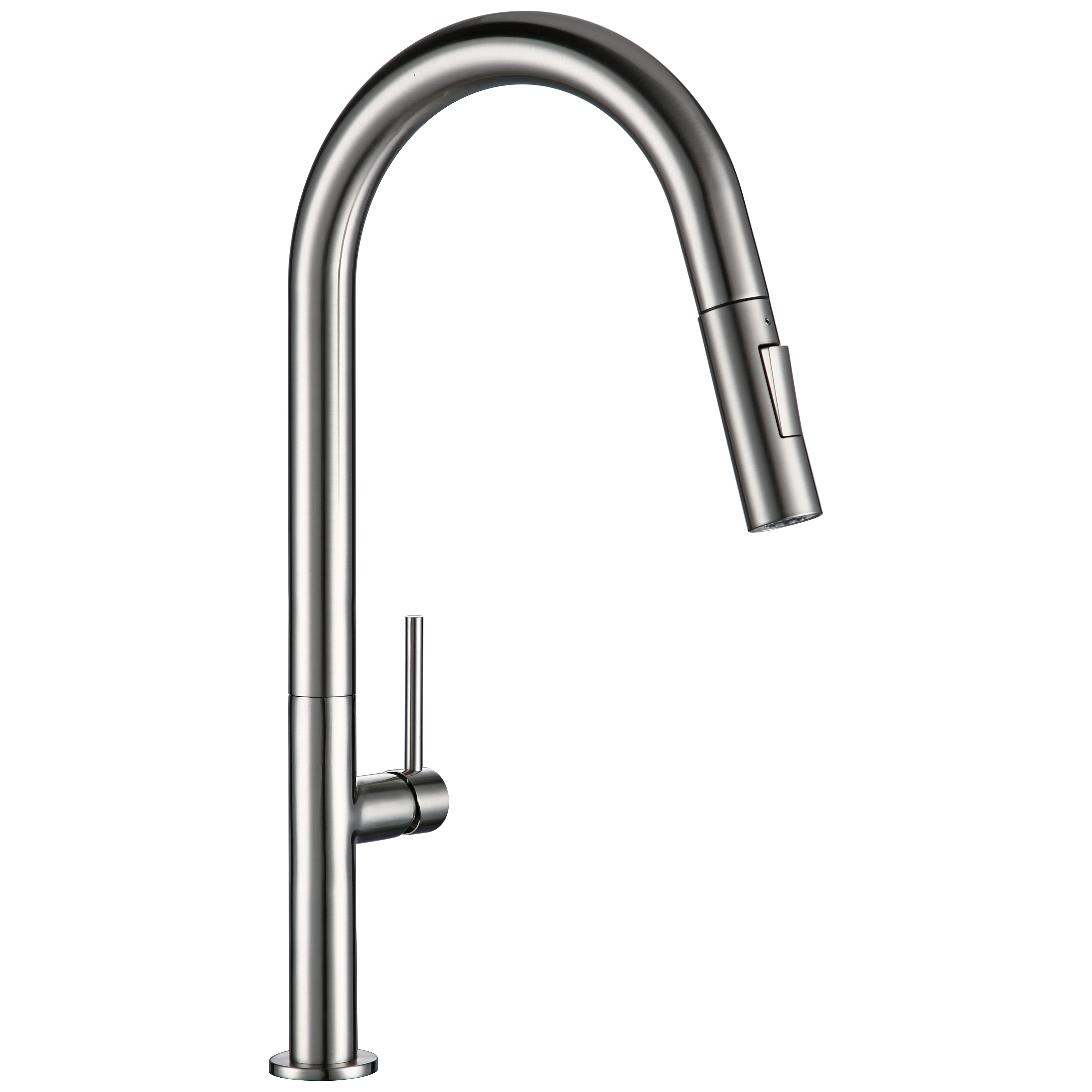 Kitchen Faucet Brushed Brass-Pull-Out Rotation Hot-And-Cold-Water-Sink-Taps Chrome Black