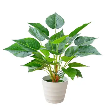 

Artificial Trees For Home Decor High Quality Fake Tropic Plastic Plants Artificial Green Plants Tree Indoor Table Decoration