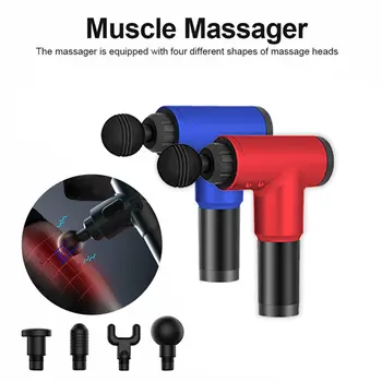 

Red Physiotherapy Muscle Massage Gun Health Massage Deep Relaxation Device High Frequency Vibration Impact Fascia Gun