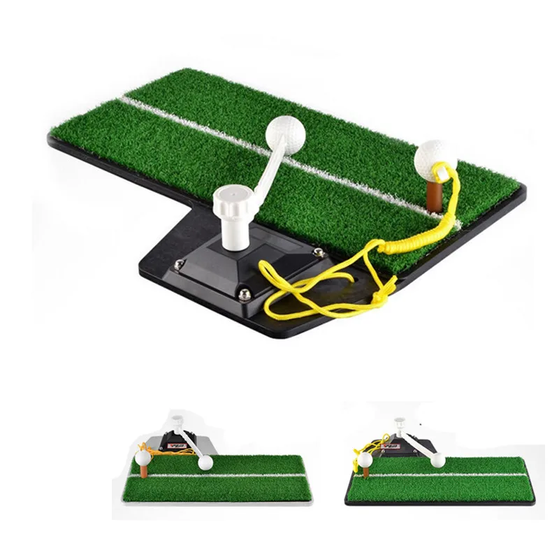 

Indoor Golf Swing Trainer Practice Grass Mat Training Artificial Grass Exercise Bottom Plate Nylon Rubber Tee Holder Pad Traine