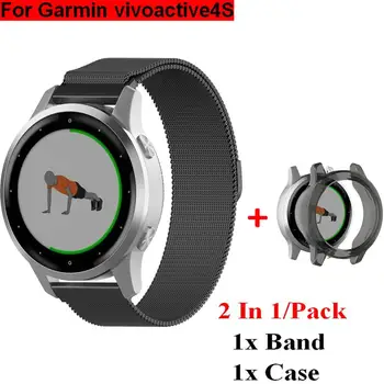 

2 In1 Bands Strap For Garmin vivoactive 4S Watch Cover Protective case Smart bracelet Wrist for Garmin vivoactive4S Band 18mm