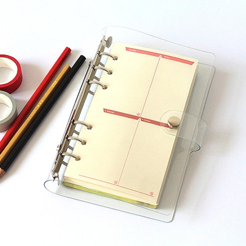 

A5/A6/A7 PVC Notebook Notepad Sheet Shell Cover File Folder 6 Holes Binder DIY