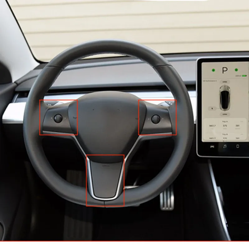 Обмотка для салона автомобиля наклейки на приборную панель чехол руль Tesla Model 3