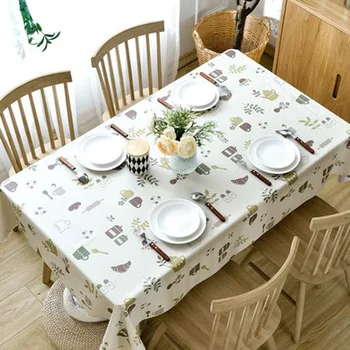 

Pastoral Waterproof Oil-Proof Table Cloth Wash-Free Plastic Restaurant Rectangular Table Mat