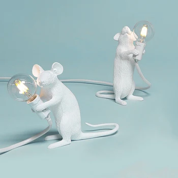 

Creative Mouse Table Lamp Mini Animal Small Mini Mouse Desk Light Cute LED Night Light Home Decoration Bedside Lamp