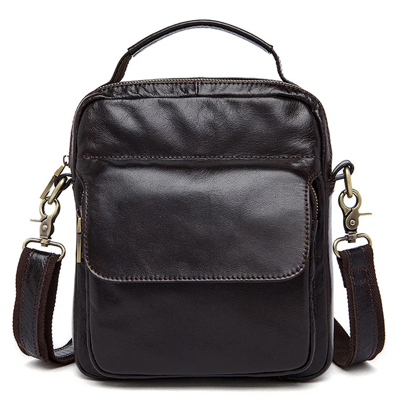 

100% genuine leather messenger bag men top layer cowhide bag cross body flap shoulder bag Christmas gift bag