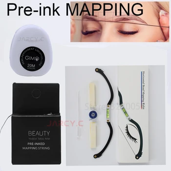 

Microblading pre inked string Eyebrow ruler mapping Kit Permanent Makeup Eyebrow Design Beauty Mapping String for microshading