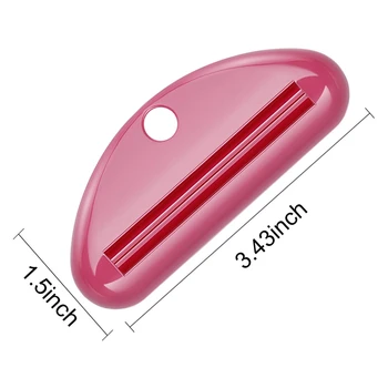 

8Pieces Toothpaste Tube Squeezer Dispenser Toothpaste Clips for Bathroom for Bathroom (Red, Green, Yellow, White)