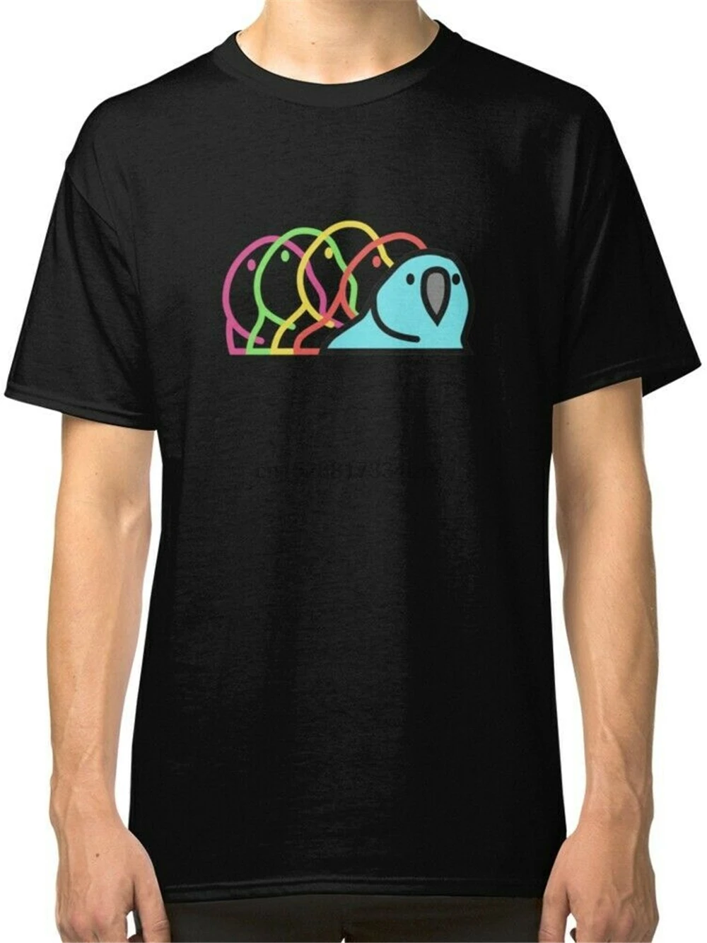 Party Parrot Slack Emoticon Parrot Style Mens Black T Shirt Brand Clothing Tee Shirt T Shirts Aliexpress