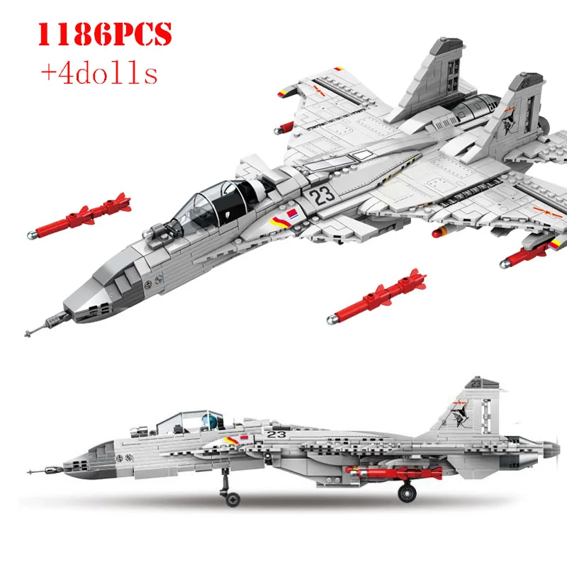 Военный строительный блок WW2 боец перевозчик летающие акулы строительные блоки