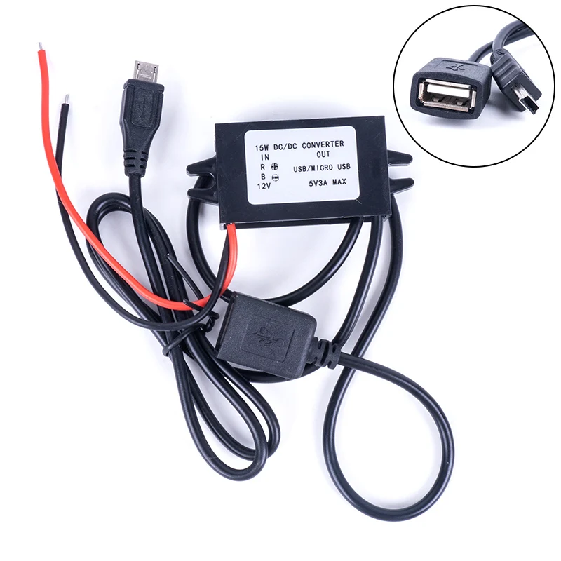 DC конвертер USB 12V 24V 36V 48V(8 V-с алюминиевой крышкой, 50В) до 5V 3A модуль ldo понижающего двойной USB мини микро Напряжение DC Мощность постоянного тока в постоянный преобразователи для автомобиля