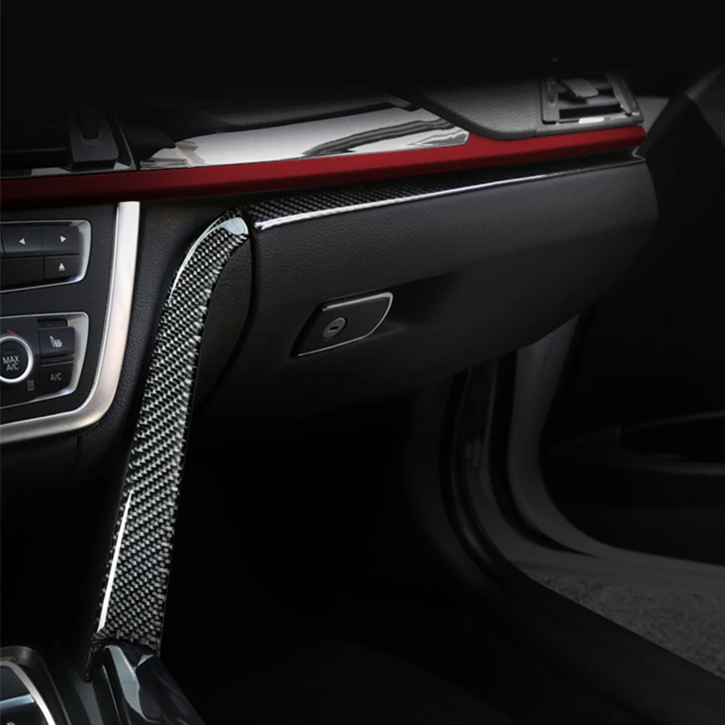 Carbon Fiber Car Co Pilot Panel Decoration Cover Trim Glove Box Switch Frame Sticker For Bmw F30 F32 F34 Interior Accessories Interior Mouldings Aliexpress