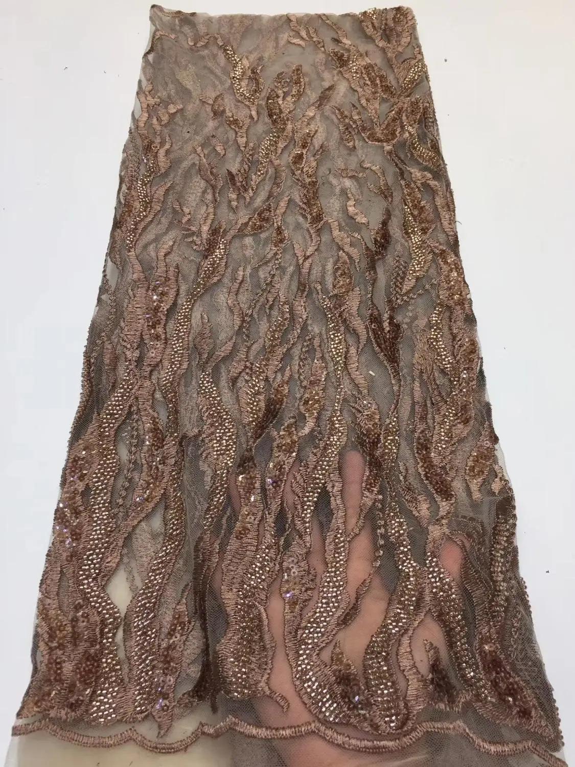 Модная дешевая винно-красная 3D бисероплетенная французская кружевная ткань для платья, высокое качество Бисероплетение нигерийский Тюль кружевная ткань FZ1115 - Цвет: 3