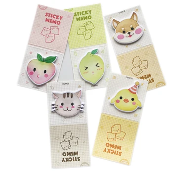 

30 Pages Cute Yellow Duck Cat Dog Lemon Peach Sticky Note Memo Pad Notepad School Office Supply Student Stationery Kids Gift
