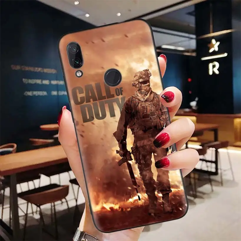 Call of Dutys Black Case for Xiaomi Redmi Note 8 7 7S 7A 6 S2 GO 4