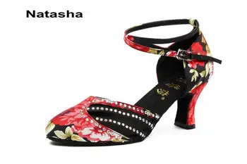 

Natasha is a Latin dance shoe, a black ballroom dancing shoes, a red ballroom dancing shoes