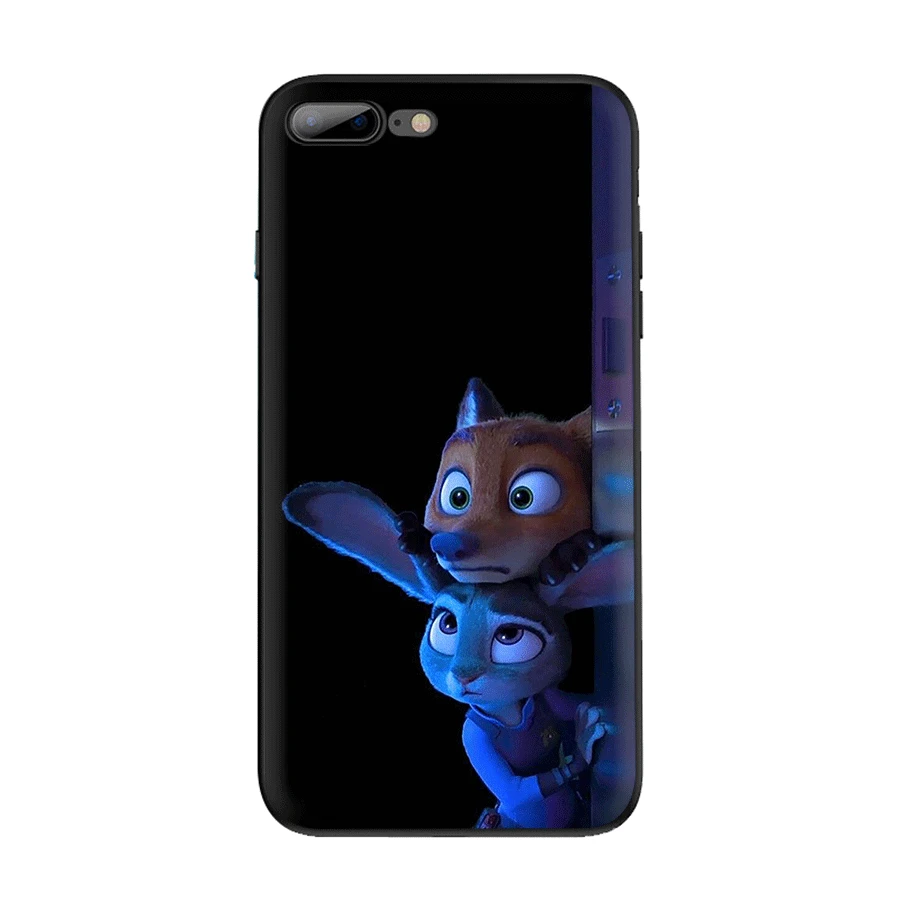 Черный чехол для телефона из ТПУ для Apple iPhone XR X XS Max 7 8 6 6S 5s SE Plus 5 чехол с защитой от животных Zootopia Shell - Цвет: B2