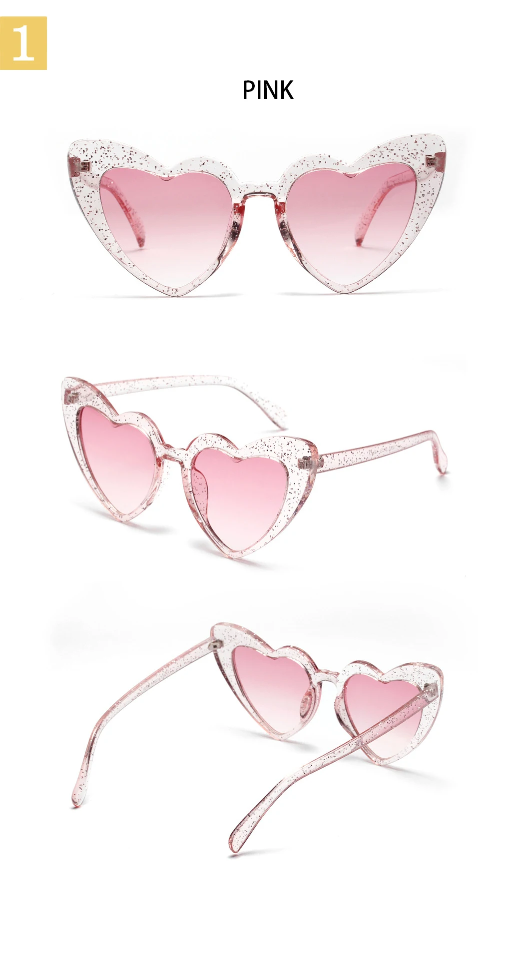 Sexy Love Heart Shaped Sunglasses Women Brand Designer Cute Retro Cat Eye Sun Glasses Vintage Female Frame Eyewear Shades UV400" best sunglasses for big nose