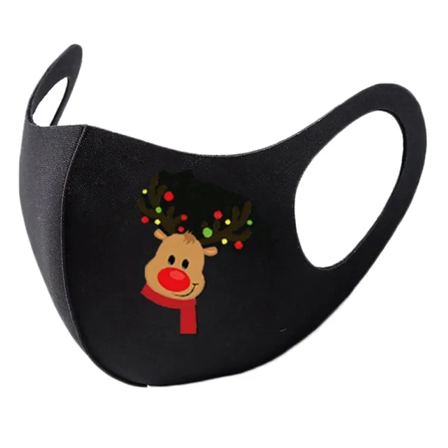 Christmas Prints Mask Adult Reusable Colorful Fabric Face Xmas Print Unisex Neutral Washable Masks Earloop Bandage Masques P