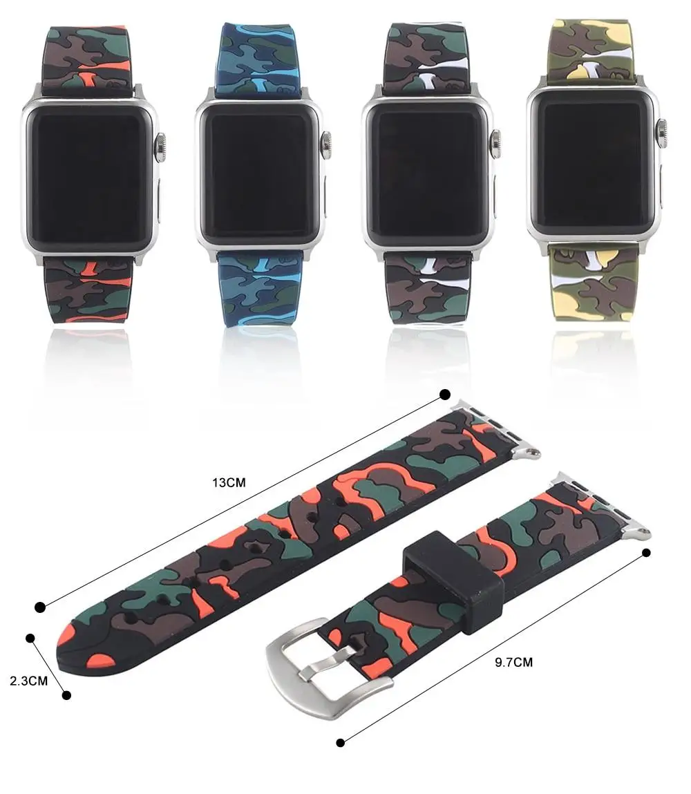 Мягкий силиконовый сменный спортивный ремешок для Apple Watch 38 мм 42 мм 44 мм 40 мм серия 5 4 ремешок для наручных браслетов спортивная серия